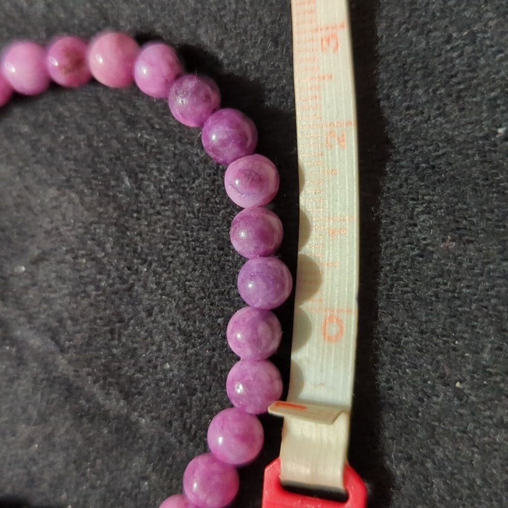 Purple River Stone Beaded Stretchy Elastic Statement Bracelet View 3